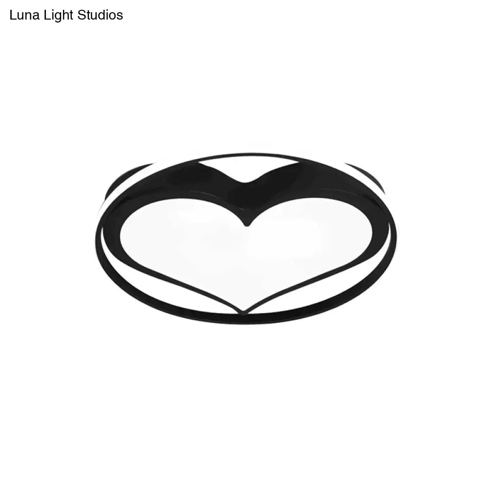 DecorBites™ DecorBites™ Contemporary Heart-Shaped Ceiling Lamp with Acrylic Metal Flush Light for Living Room
