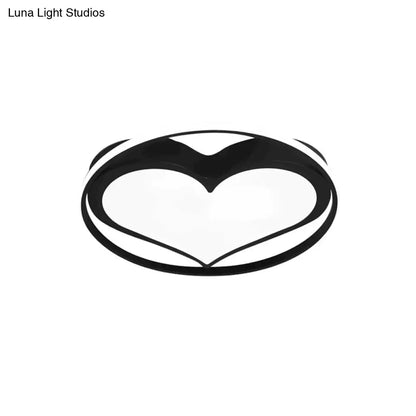 DecorBites™ DecorBites™ Contemporary Heart-Shaped Ceiling Lamp with Acrylic Metal Flush Light for Living Room
