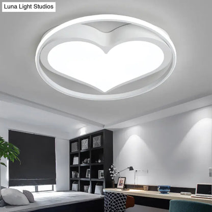 DecorBites™ DecorBites™ Contemporary Heart-Shaped Ceiling Lamp with Acrylic Metal Flush Light for Living Room