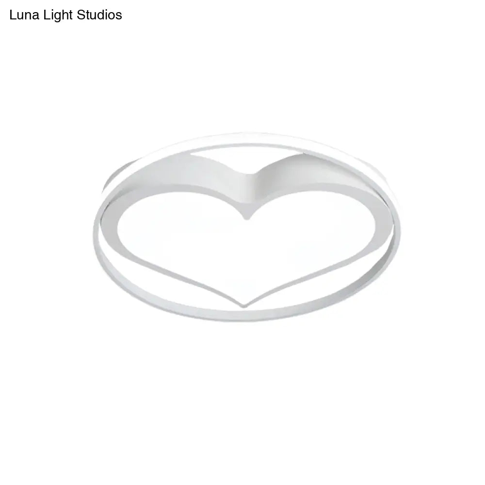 DecorBites™ DecorBites™ Contemporary Heart-Shaped Ceiling Lamp with Acrylic Metal Flush Light for Living Room