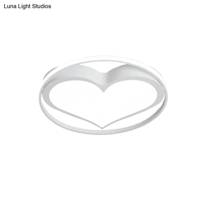 DecorBites™ DecorBites™ Contemporary Heart-Shaped Ceiling Lamp with Acrylic Metal Flush Light for Living Room