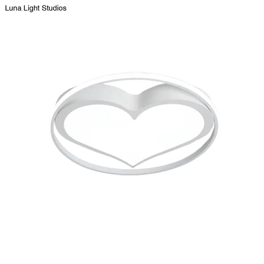 DecorBites™ DecorBites™ Contemporary Heart-Shaped Ceiling Lamp with Acrylic Metal Flush Light for Living Room