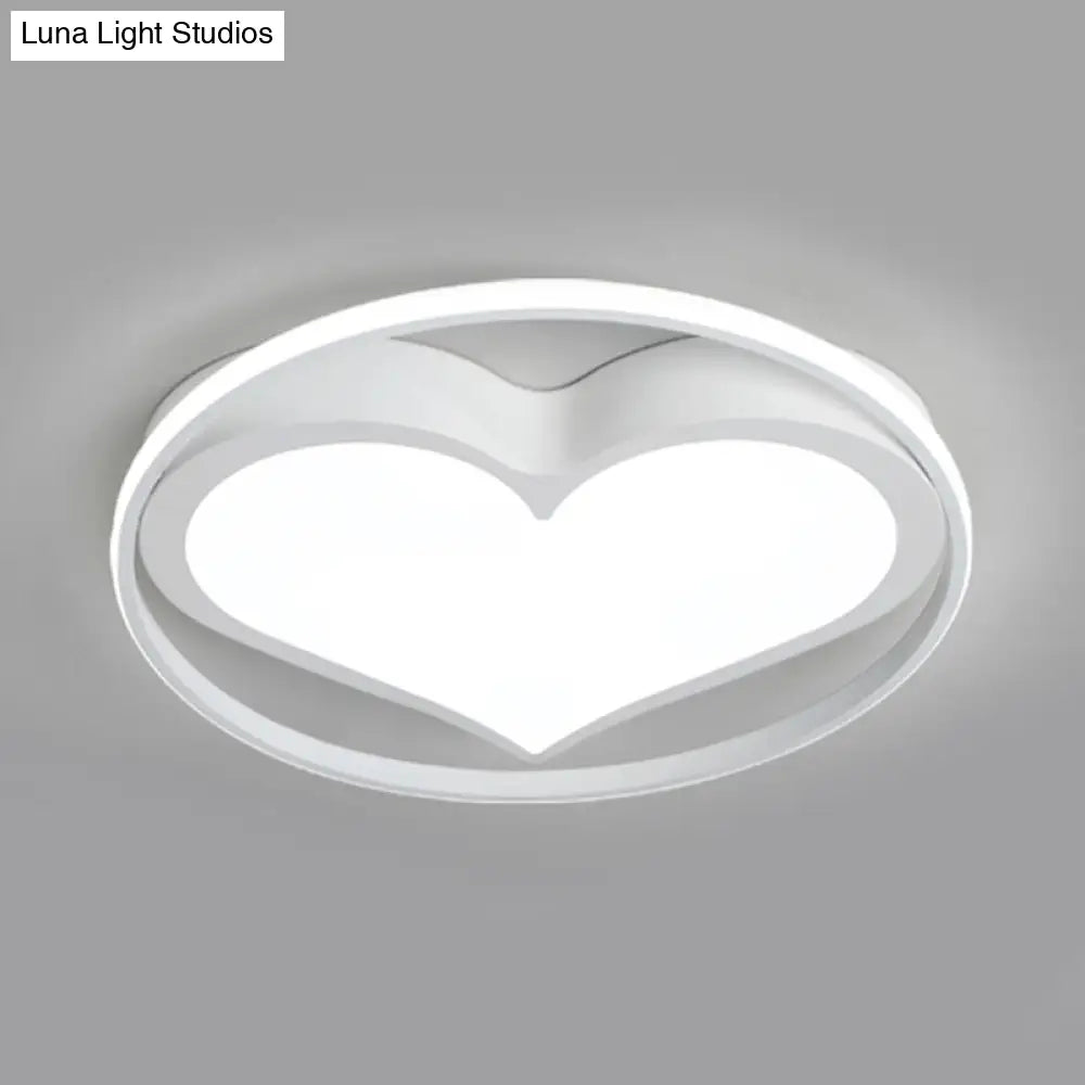 DecorBites™ DecorBites™ Contemporary Heart-Shaped Ceiling Lamp with Acrylic Metal Flush Light for Living Room