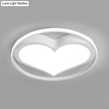 DecorBites™ DecorBites™ Contemporary Heart-Shaped Ceiling Lamp with Acrylic Metal Flush Light for Living Room