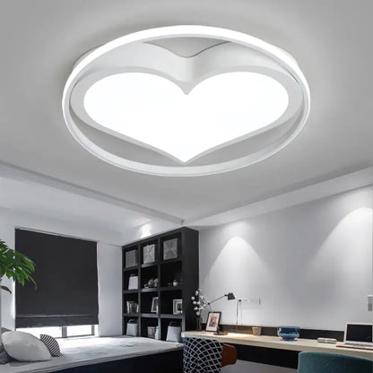 DecorBites™ DecorBites™ Contemporary Heart-Shaped Ceiling Lamp with Acrylic Metal Flush Light for Living Room