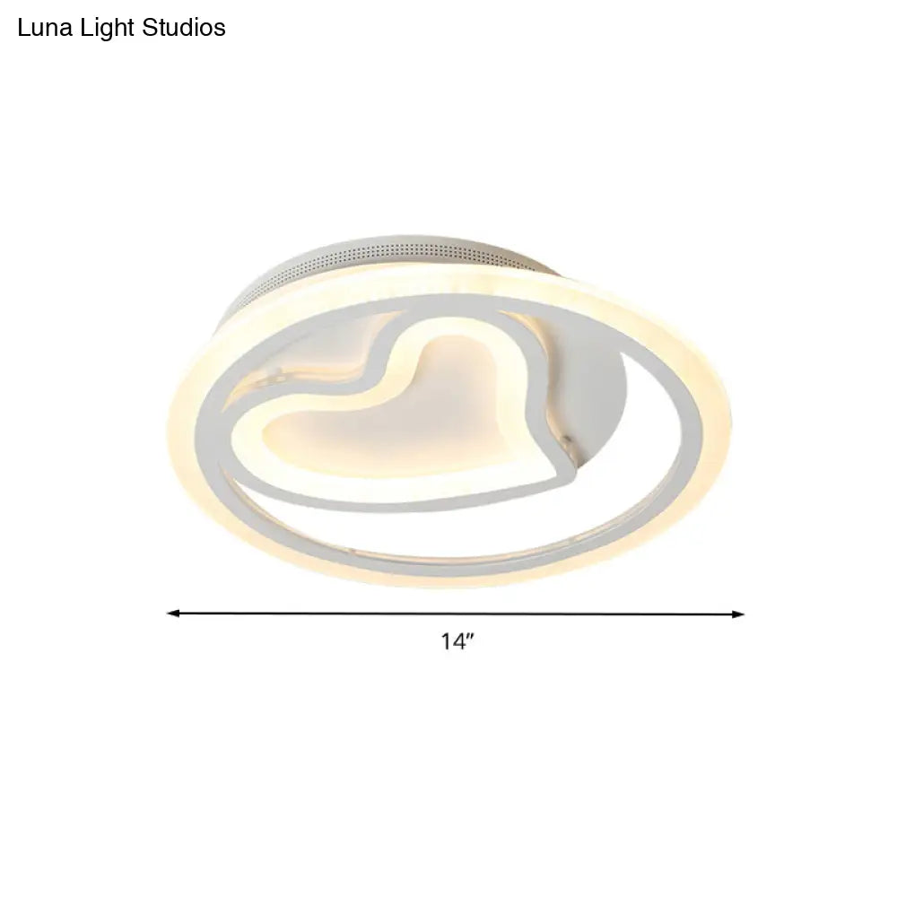 Lámpara de techo LED contemporánea en forma de corazón DecorBites™ para cafetería y dormitorio