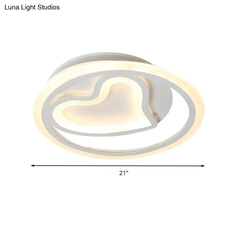 Lámpara de techo LED contemporánea en forma de corazón DecorBites™ para cafetería y dormitorio