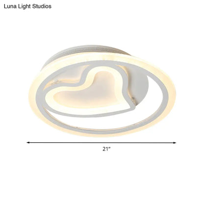 Lámpara de techo LED contemporánea en forma de corazón DecorBites™ para cafetería y dormitorio