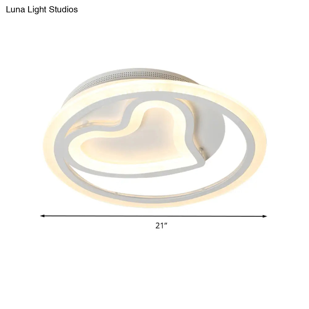 Lámpara de techo LED contemporánea en forma de corazón DecorBites™ para cafetería y dormitorio