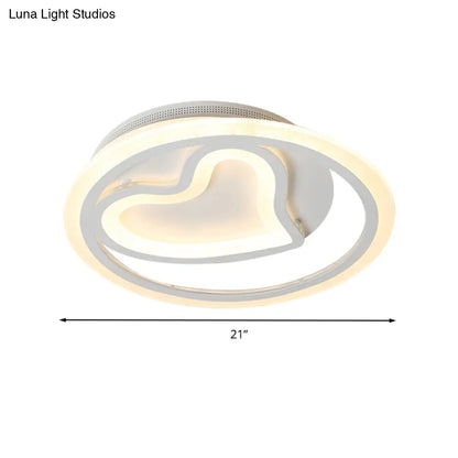 Lámpara de techo LED contemporánea en forma de corazón DecorBites™ para cafetería y dormitorio