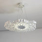 Contemporary Honeycomb Pendant Light- White Resin- 1-Head Ceiling Fixture