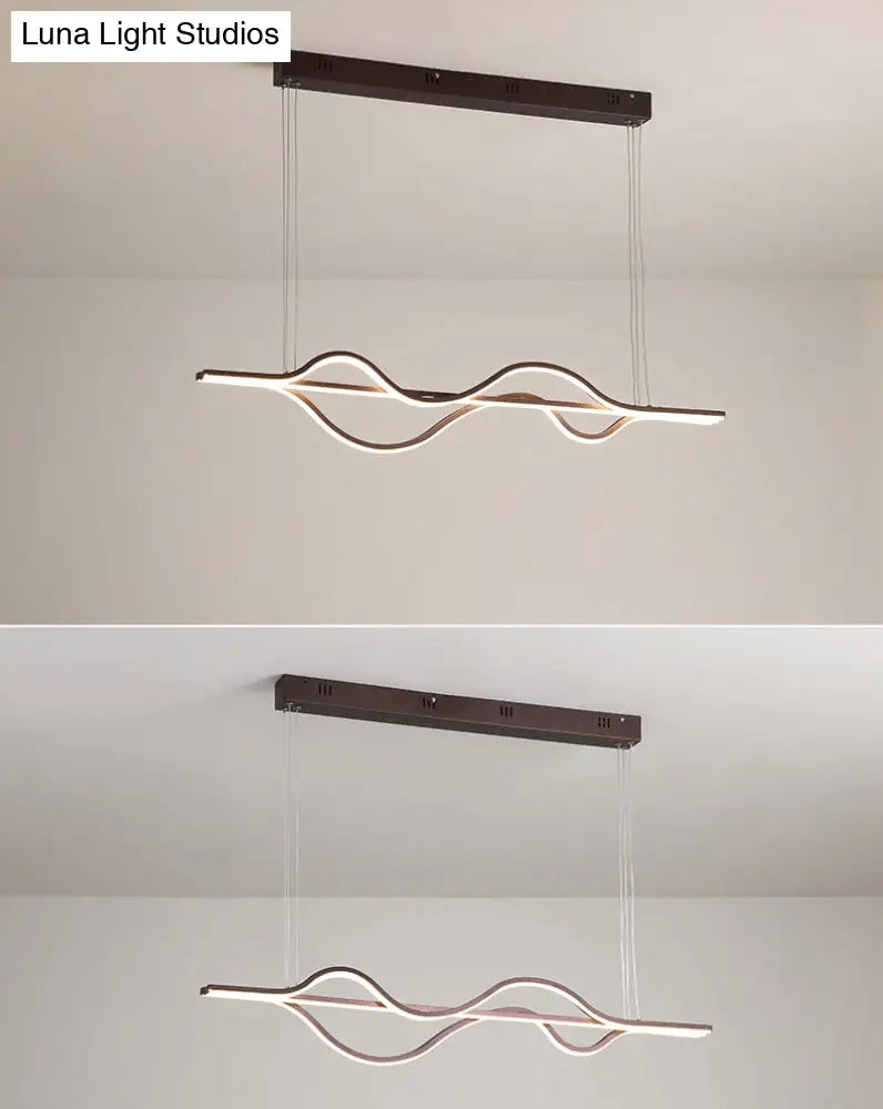 Iluminación contemporánea para islas DecorBites™: Lámpara de techo LED acrílica Brown Lines