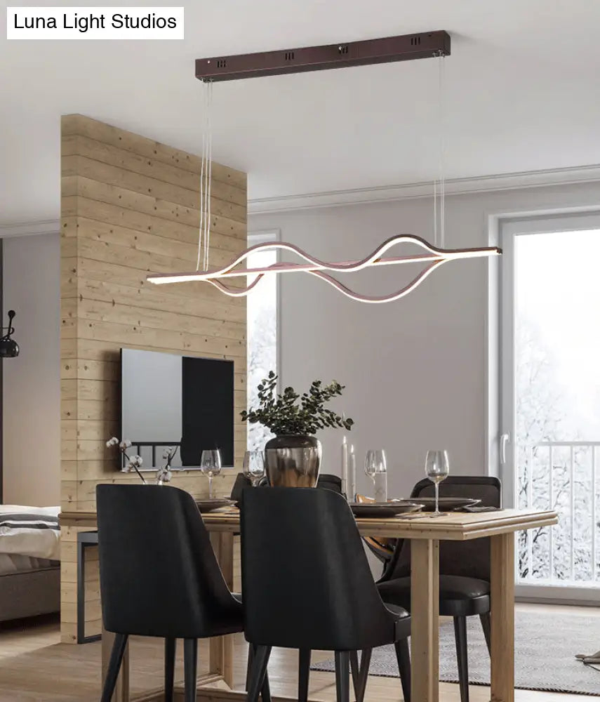 Iluminación contemporánea para islas DecorBites™: Lámpara de techo LED acrílica Brown Lines