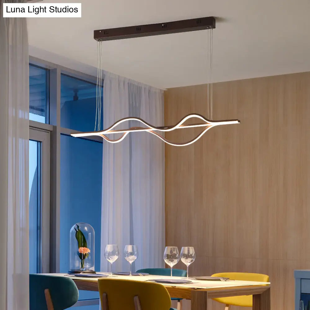 Iluminación contemporánea para islas DecorBites™: Lámpara de techo LED acrílica Brown Lines