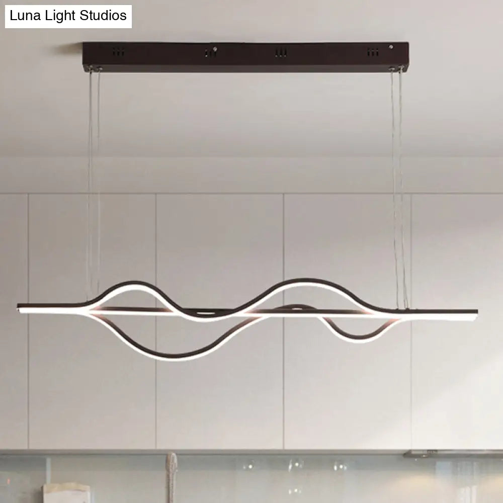 Iluminación contemporánea para islas DecorBites™: Lámpara de techo LED acrílica Brown Lines