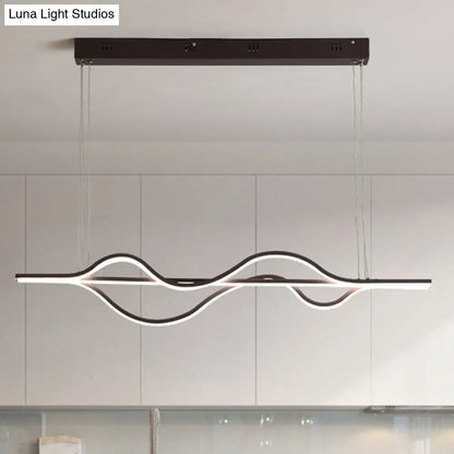 Iluminación contemporánea para islas DecorBites™: Lámpara de techo LED acrílica Brown Lines