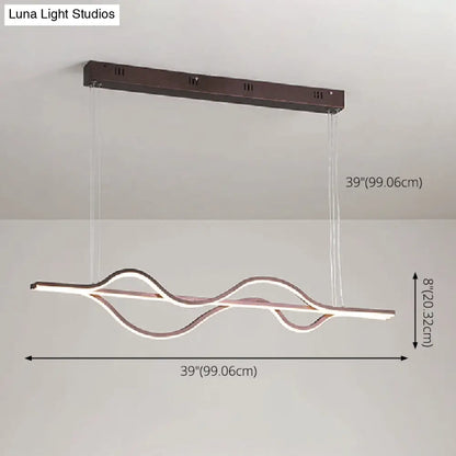 Iluminación contemporánea para islas DecorBites™: Lámpara de techo LED acrílica Brown Lines