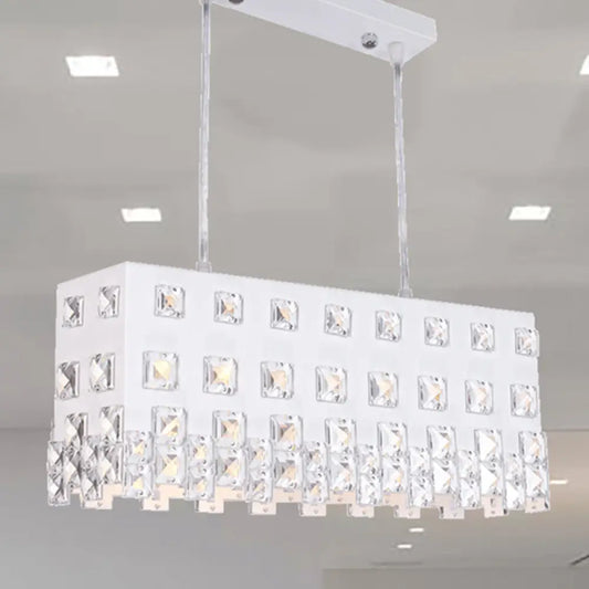 Lámpara de araña contemporánea DecorBites™ color marfil - Lámpara colgante de metal con detalles de cristal (2 luces)