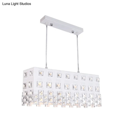 Lámpara de araña contemporánea DecorBites™ color marfil - Lámpara colgante de metal con detalles de cristal (2 luces)