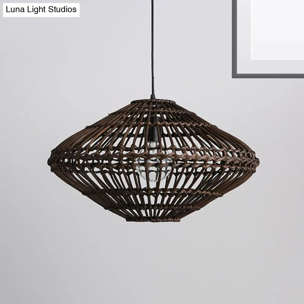 Contemporary Laser Cut Hanging Lamp - Black/Yellow, 1 Head Wood Ceiling Pendant Light for Restaurants