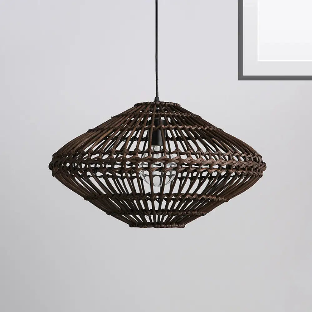 Contemporary Laser Cut Hanging Lamp - Black/Yellow, 1 Head Wood Ceiling Pendant Light for Restaurants