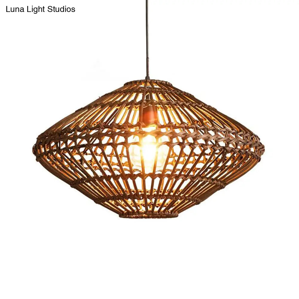 Contemporary Laser Cut Hanging Lamp - Black/Yellow, 1 Head Wood Ceiling Pendant Light for Restaurants