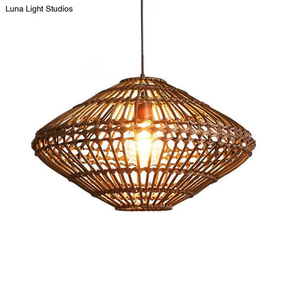 Contemporary Laser Cut Hanging Lamp - Black/Yellow, 1 Head Wood Ceiling Pendant Light for Restaurants