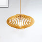 Contemporary Laser Cut Hanging Lamp - Black/Yellow, 1 Head Wood Ceiling Pendant Light for Restaurants