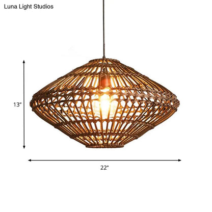 Contemporary Laser Cut Hanging Lamp - Black/Yellow, 1 Head Wood Ceiling Pendant Light for Restaurants