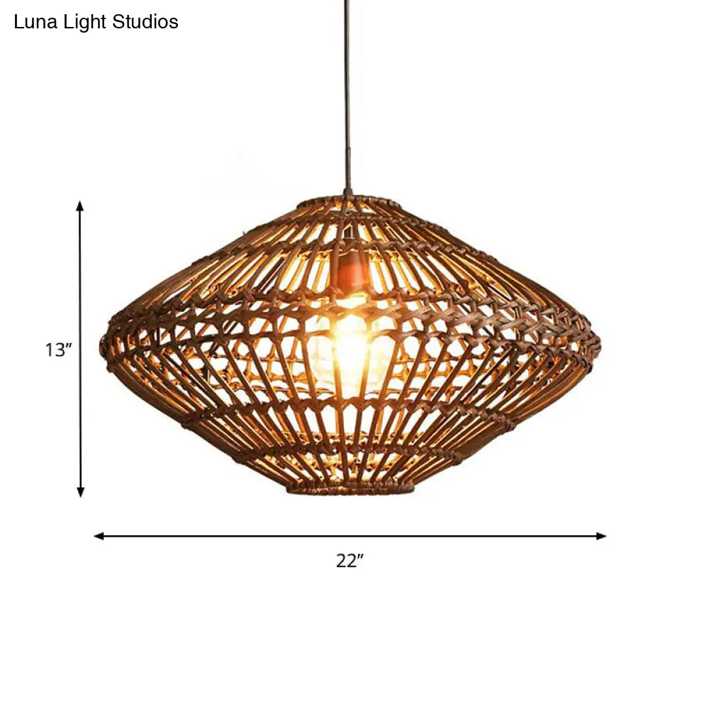 Contemporary Laser Cut Hanging Lamp - Black/Yellow, 1 Head Wood Ceiling Pendant Light for Restaurants