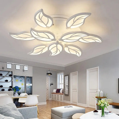 Lámpara de techo empotrada DecorBites™ Contemporary Leaf de acrílico - Luz LED en blanco/cálido/natural (6/9/12 luces)