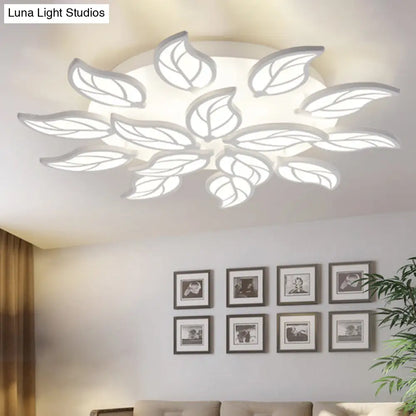 Lámpara de techo empotrada DecorBites™ Contemporary Leaf de acrílico - Luz LED en blanco/cálido/natural (6/9/12 luces)