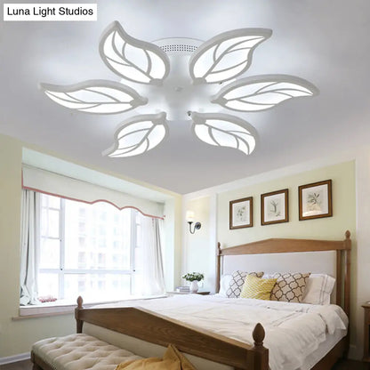 Lámpara de techo empotrada DecorBites™ Contemporary Leaf de acrílico - Luz LED en blanco/cálido/natural (6/9/12 luces)
