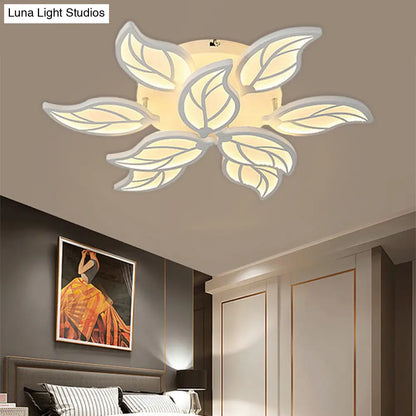 Lámpara de techo empotrada DecorBites™ Contemporary Leaf de acrílico - Luz LED en blanco/cálido/natural (6/9/12 luces)