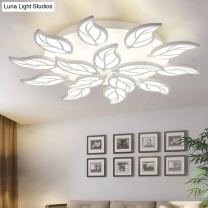 Lámpara de techo empotrada DecorBites™ Contemporary Leaf de acrílico - Luz LED en blanco/cálido/natural (6/9/12 luces)