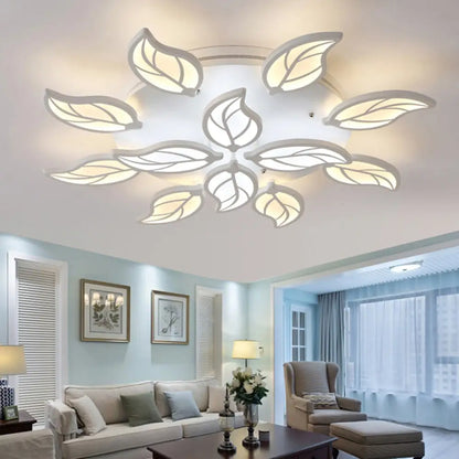 Lámpara de techo empotrada DecorBites™ Contemporary Leaf de acrílico - Luz LED en blanco/cálido/natural (6/9/12 luces)
