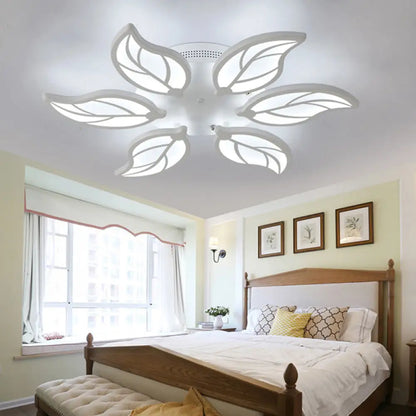 Lámpara de techo empotrada DecorBites™ Contemporary Leaf de acrílico - Luz LED en blanco/cálido/natural (6/9/12 luces)