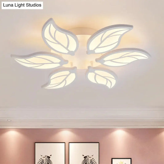 Lámpara de techo empotrada DecorBites™ Contemporary Leaf de acrílico - Luz LED en blanco/cálido/natural (6/9/12 luces)