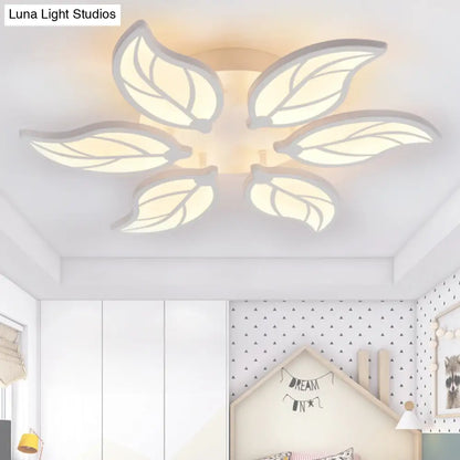 Lámpara de techo empotrada DecorBites™ Contemporary Leaf de acrílico - Luz LED en blanco/cálido/natural (6/9/12 luces)
