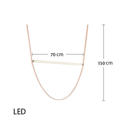 Contemporary Leather Belt Dimmable LED Pendant Light
