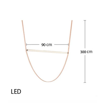 Contemporary Leather Belt Dimmable LED Pendant Light