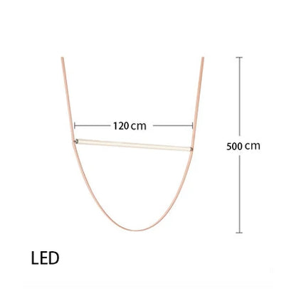 Contemporary Leather Belt Dimmable LED Pendant Light