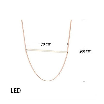 Contemporary Leather Belt Dimmable LED Pendant Light - Decorbites