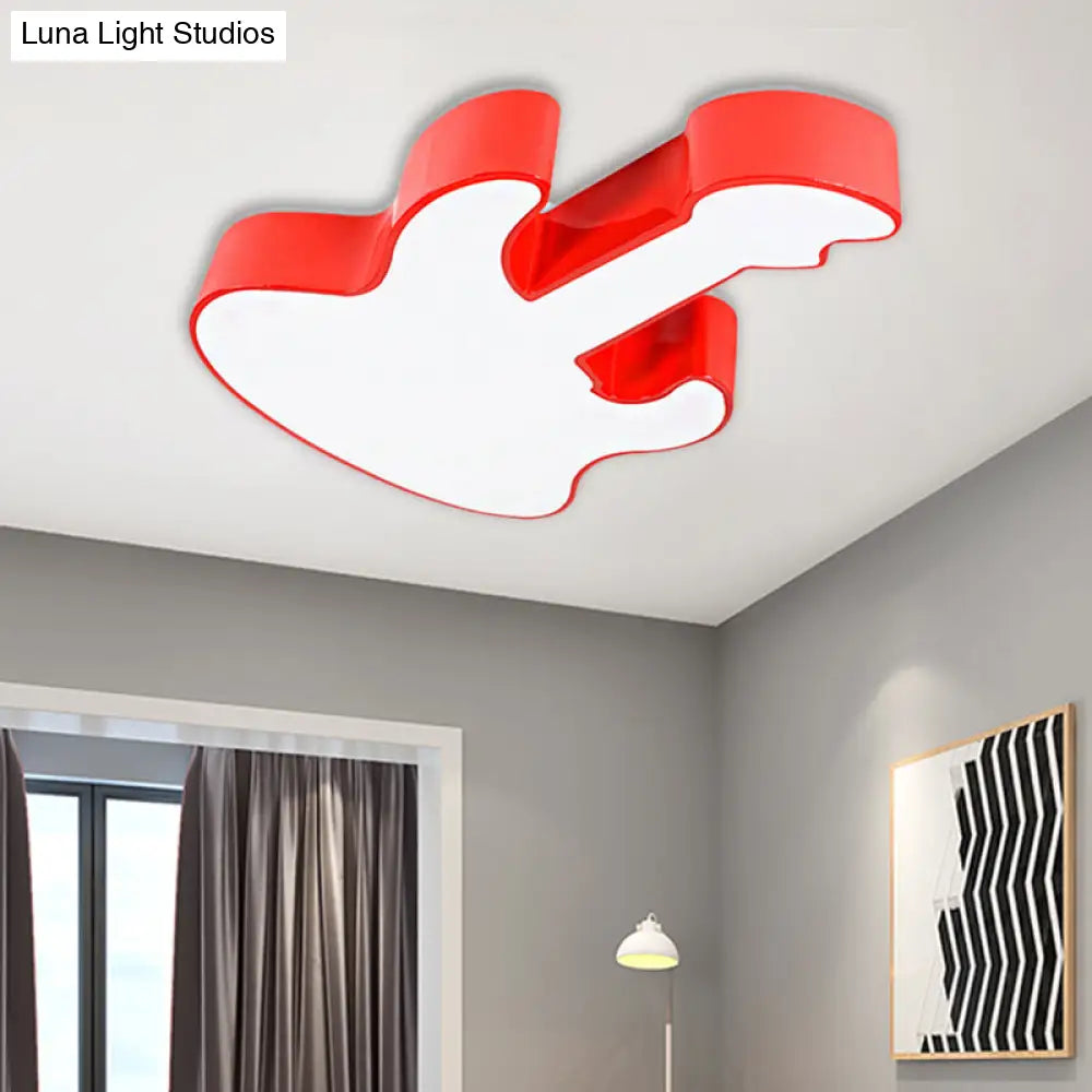 DecorBites™ DecorBites™ Contemporary LED Acrylic Ceiling Lamp in Red/Orange for Kindergarten - Warm/White Light