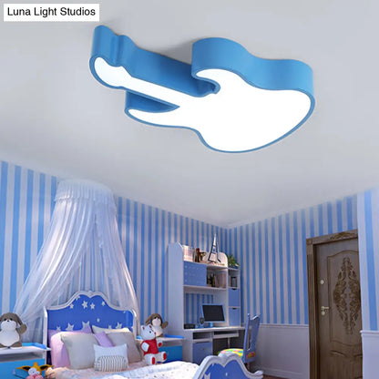 DecorBites™ DecorBites™ Contemporary LED Acrylic Ceiling Lamp in Red/Orange for Kindergarten - Warm/White Light