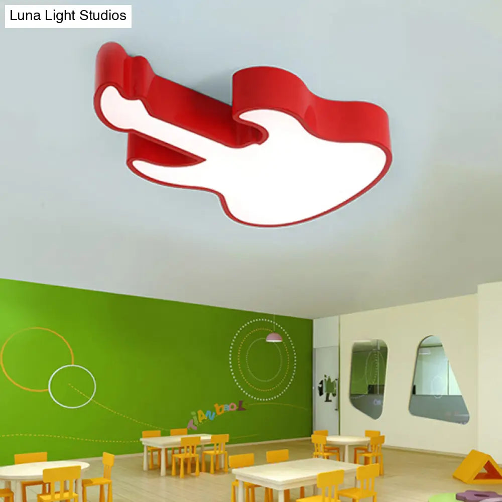 DecorBites™ DecorBites™ Contemporary LED Acrylic Ceiling Lamp in Red/Orange for Kindergarten - Warm/White Light