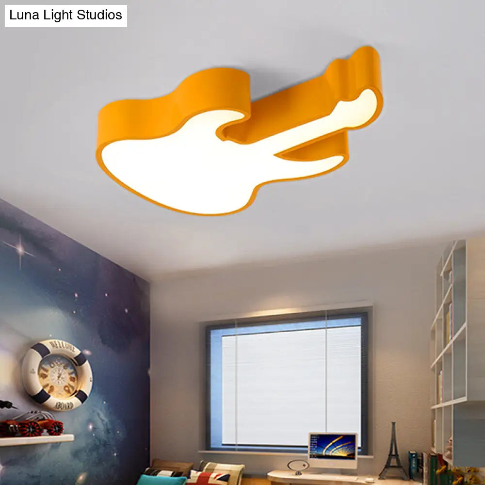 DecorBites™ DecorBites™ Contemporary LED Acrylic Ceiling Lamp in Red/Orange for Kindergarten - Warm/White Light