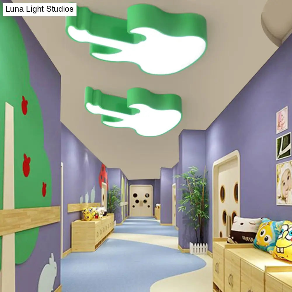 DecorBites™ DecorBites™ Contemporary LED Acrylic Ceiling Lamp in Red/Orange for Kindergarten - Warm/White Light