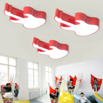 DecorBites™ DecorBites™ Contemporary LED Acrylic Ceiling Lamp in Red/Orange for Kindergarten - Warm/White Light