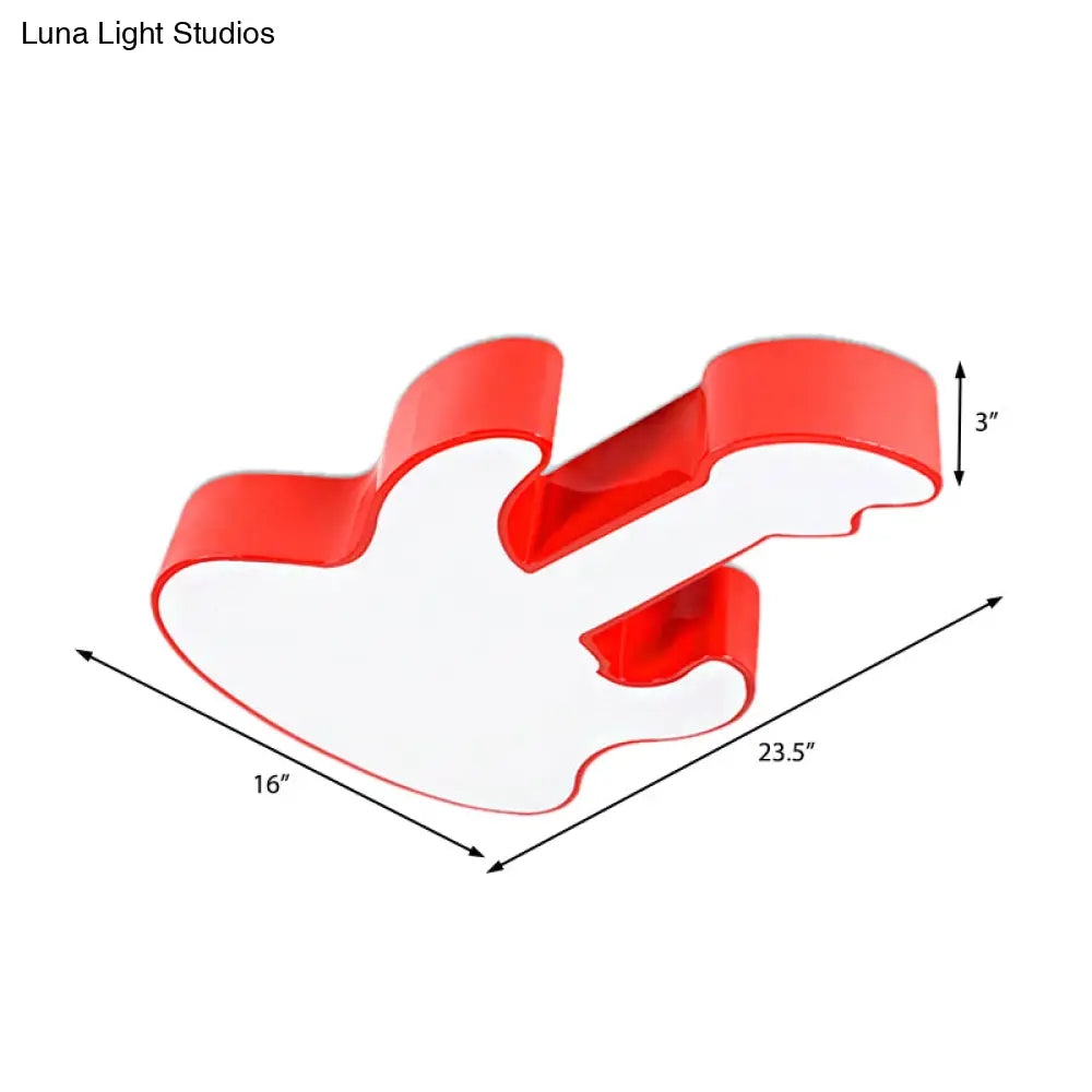 DecorBites™ DecorBites™ Contemporary LED Acrylic Ceiling Lamp in Red/Orange for Kindergarten - Warm/White Light